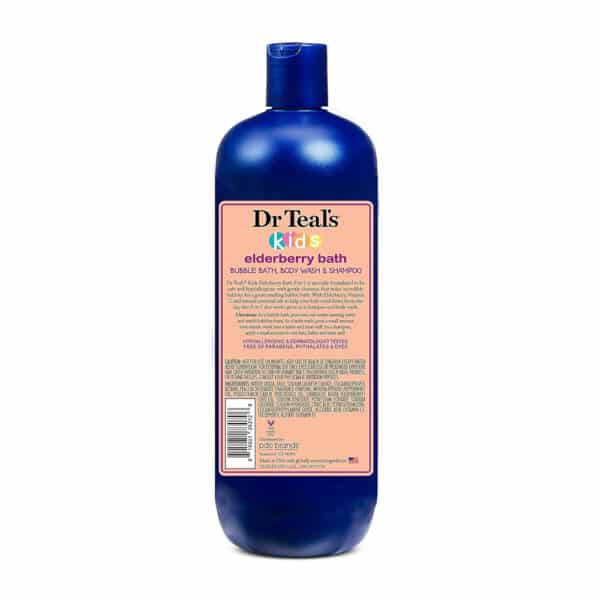 Dr Teal’s Kids 3 in 1 Elderberry Bubble Bath, Body Wash & Shampoo with Vitamin C & Essential Oils