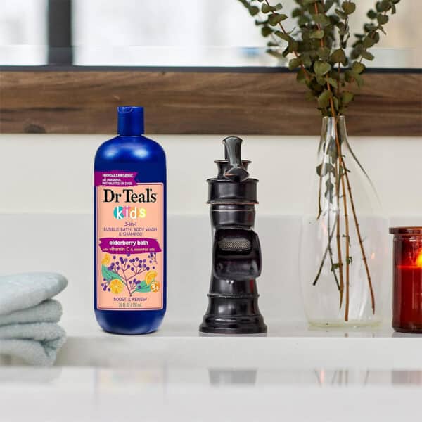Dr Teal’s Kids 3 in 1 Elderberry Bubble Bath, Body Wash & Shampoo with Vitamin C & Essential Oils
