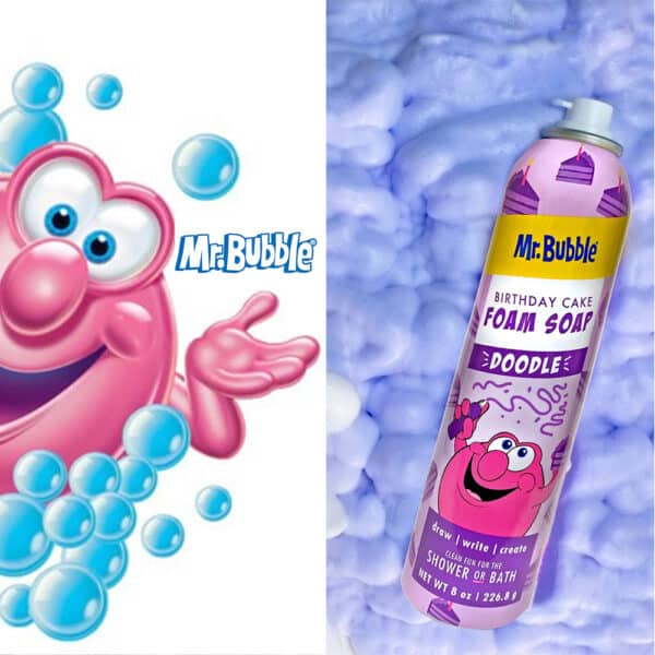 Mr. Bubble Birthday Cake Doodle Limited Edition Foam Soap