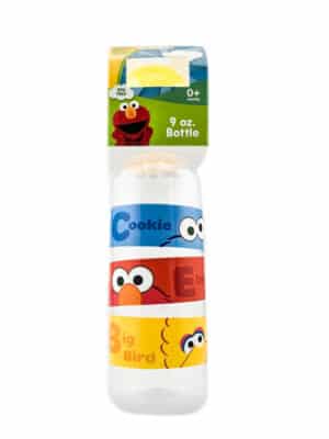 Sesame Street Sesame Beginnings BPA Free 9 oz. Bottle Medium Flow Silicone Nipple Cookie Elmo Big Bird