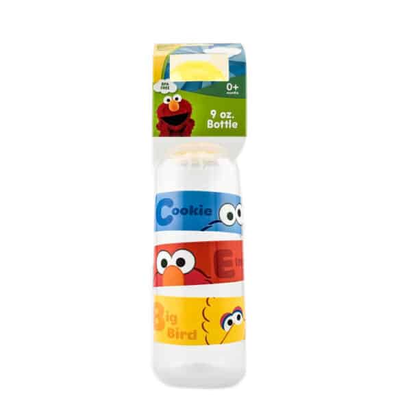 Sesame Street Sesame Beginnings BPA Free 9 oz. Bottle Medium Flow Silicone Nipple Cookie Elmo Big Bird
