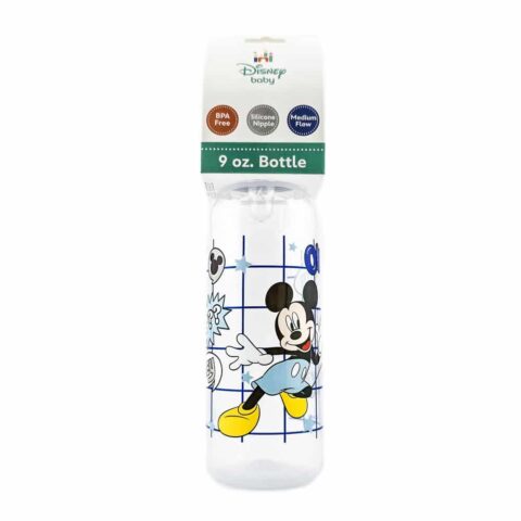 Disney Baby BPA Free 9oz Bottle Medium Flow Silicone Nipple Mickey Mouse Oh Yeah
