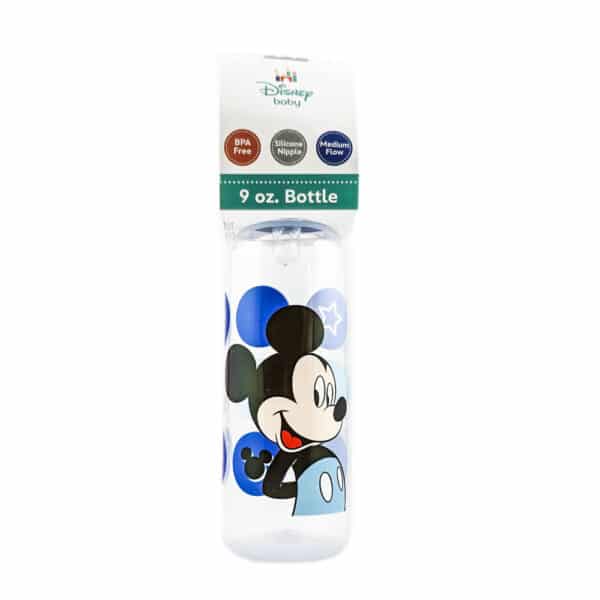 Disney Baby BPA Free 9oz Bottle Medium Flow Silicone Nipple Mickey Mouse Star