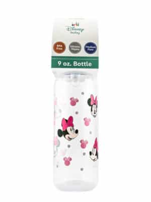 Disney Baby BPA Free 9oz Bottle Medium Flow Silicone Nipple Minnie Mouse Head