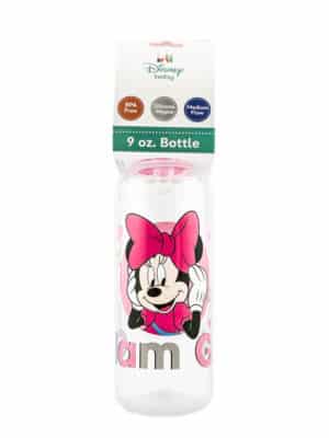 Disney Baby BPA Free 9oz Bottle Medium Flow Silicone Nipple Minnie Mouse So Glam