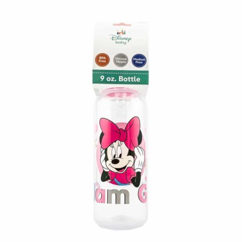 Disney Baby BPA Free 9oz Bottle Medium Flow Silicone Nipple Minnie Mouse So Glam